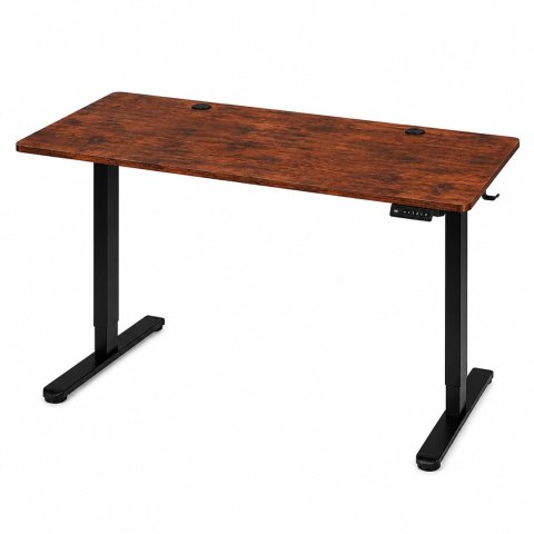 Biurko elektryczne 120x60 cm podnoszone regulacja wysokości 72-118 cm postarzany dąb ModernHome