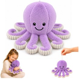 Pluszowa Ośmiornica Maskotka Przytulanka Sprężyste Macki Fioletowa 30 cm