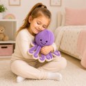 Pluszowa Ośmiornica Maskotka Przytulanka Sprężyste Macki Fioletowa 30 cm