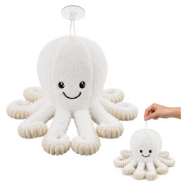 Pluszowa Ośmiornica Maskotka Przytulanka Z Przyssawką Biała 16 cm