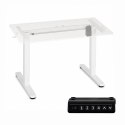 Stelaż biurka elektryczny regulacja wysokości 72-118 cm blat do 160 cm biały ModernHome