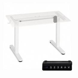 Stelaż biurka elektryczny regulacja wysokości 72-118 cm blat do 160 cm biały ModernHome