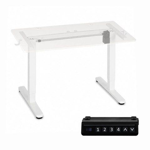 Stelaż biurka elektryczny regulacja wysokości 72-118 cm blat do 160 cm biały ModernHome