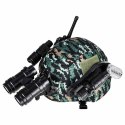 Zestaw żołnierza militarny hełm walkie talkie lornetka latarka