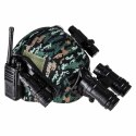 Zestaw żołnierza militarny hełm walkie talkie lornetka latarka