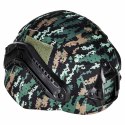 Zestaw żołnierza militarny hełm walkie talkie lornetka latarka