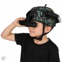 Zestaw żołnierza militarny hełm walkie talkie lornetka latarka
