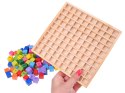 Drewniana Tabliczka mnożenia - edukacyjna układanka matematyczna ZA6357