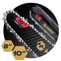 Piła łańcuchowa akumulatorowa 2x2,0 Ah PRO gałęziówka 10" 8" pilarka Humberg HM-437
