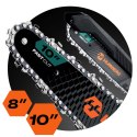 Piła łańcuchowa akumulatorowa 2x2,0 Ah PRO gałęziówka 10" 8" pilarka Humberg HM-437