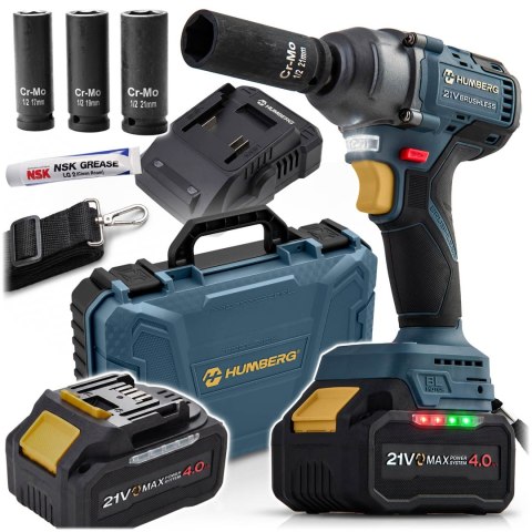 Klucz udarowy akumulatorowy 21V 350Nm Humberg HM-440