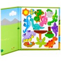 Książeczka Magnetyczna Układanka Puzzle Dinozaury Kolorowe Magnesy 30 el.