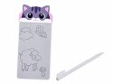 Magnetyczny Notes na Lodówkę Kotek Tabliczka do Pisania Rysik ZA6461