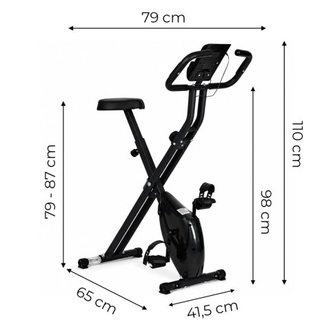 Rowerek stacjonarny magnetyczny składany 8 poziomów oporu 120 kg MOVEPRO