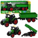 Traktor Farmerski z Przyczepą Rolniczą Napęd Frykcyjny Światła Dźwięk 35cm