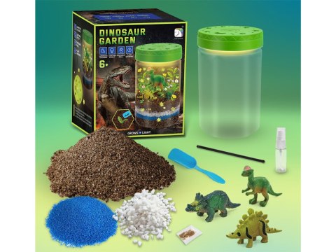 Oświetlony OGRÓD DINOZAURÓW 3w1 terrarium, lampka, uprawa roślin DIY ZA6567