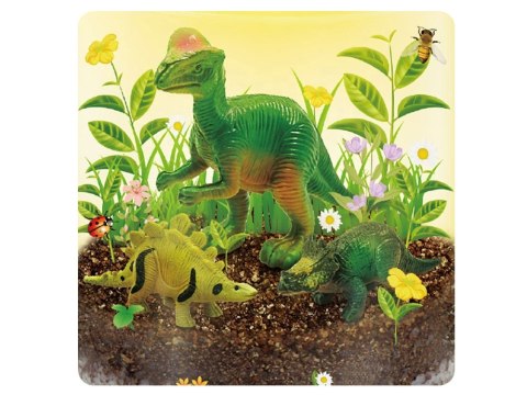 Oświetlony OGRÓD DINOZAURÓW 3w1 terrarium, lampka, uprawa roślin DIY ZA6567