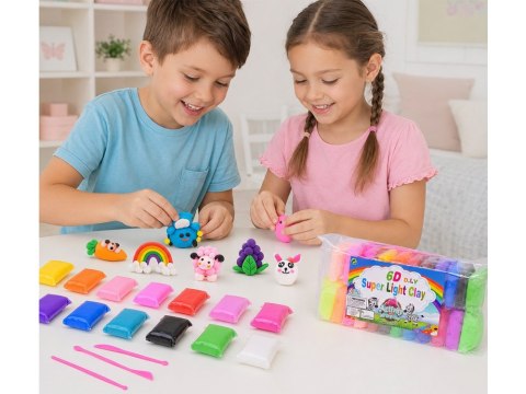 Piankolina Lekka Masa Plastyczna 24 Kolory Narzędzia do Lepienia ZA6288