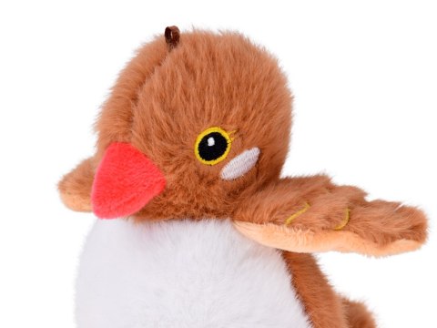 Pluszowy Ptaszek Brązowy Kazik z Piszczałką Zawieszka 13 cm ZA6426