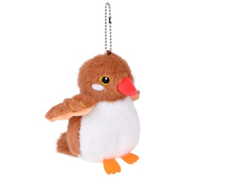 Pluszowy Ptaszek Brązowy Kazik z Piszczałką Zawieszka 13 cm ZA6426