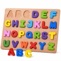 Puzzle drewniane ALFABET LITERKI układanka edukacyjna - 26 ele ZA6575