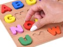 Puzzle drewniane ALFABET LITERKI układanka edukacyjna - 26 ele ZA6575