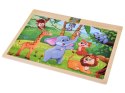Puzzle drewniane DZIKIE ZWIERZĘTA układanka 40 ele ZA6571