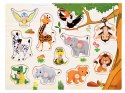 Puzzle drewniane DŻUNGLA układanka z uchwytami - 11 elementów ZA6417
