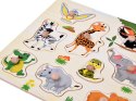 Puzzle drewniane DŻUNGLA układanka z uchwytami - 11 elementów ZA6417