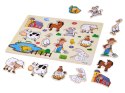 Puzzle drewniane FARMA układanka z uchwytami - 10 elementów ZA6416
