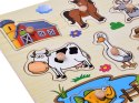 Puzzle drewniane FARMA układanka z uchwytami - 10 elementów ZA6416