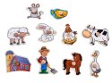 Puzzle drewniane FARMA układanka z uchwytami - 10 elementów ZA6416