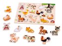 Puzzle drewniane FARMA układanka z uchwytami i ang słówkami - 10 ele ZA6418