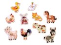 Puzzle drewniane FARMA układanka z uchwytami i ang słówkami - 10 ele ZA6418