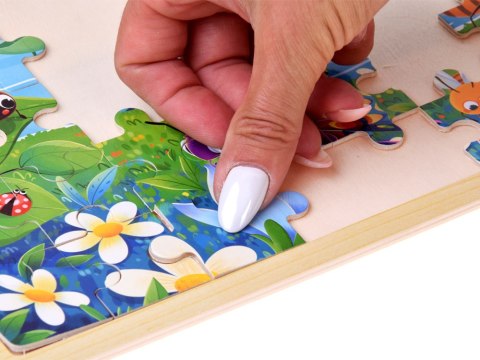 Puzzle drewniane RUSAŁKA i OWADY układanka 40 ele ZA6570