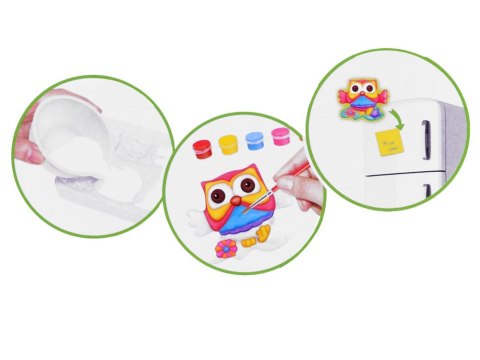 Zestaw do robienia magnesów SOWY świecące w ciemności DIY magnesy ZA6406