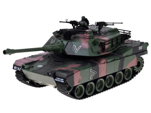 Czołg Zdalnie Sterowany RC Abrams M1A1 Dym Dźwięk Światło 45cm RC0770