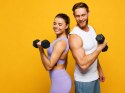 Hantle sześciokątne zestaw 2x2 kg ciężarki do ćwiczeń obciążniki fitness czarne MOVEPRO