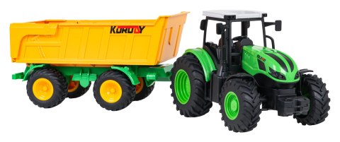 Traktor z Otwieraną Żółtą Naczepą R/C 1:24