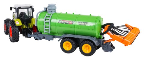 Traktor z Zielonym Beczkowozem R/C 1:24