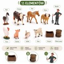 WOOPIE Duży Zestaw Figurek Farma Zwierzęta Gospodarskie Farmer Akcesoria 3+