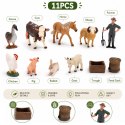 WOOPIE Duży Zestaw Figurek Farma Zwierzęta Gospodarskie Farmer Akcesoria 3+