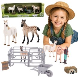 WOOPIE Zestaw Figurek Farma Konie Mały Farmer 11 el. Akcesoria