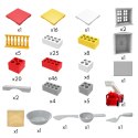 WOOPIE Zestaw Konstrukcyjny DIY Remiza Strażacka Wóz 140 el. dla Dzieci