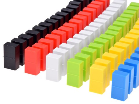 Domino dla Dzieci 100 Elementów Kolorowe Klocki Układanka Edukacyjna ZA6290