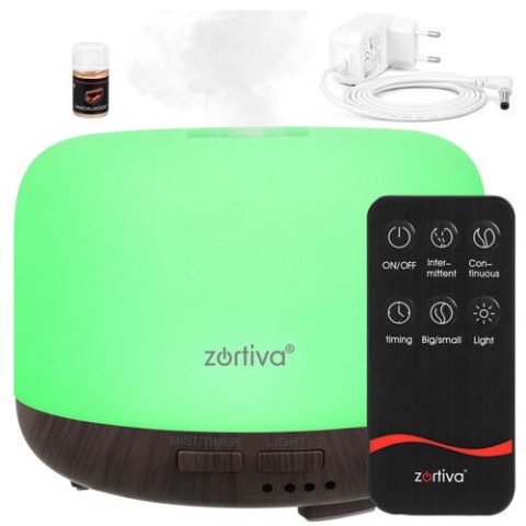 Dyfuzor zapachowy- nawilżacz LED z pilotem Zortiva