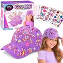 Czapka z daszkiem do ozdabiania LAWENDOWA + diamentowe naklejki DIY ZA6338