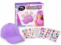 Czapka z daszkiem do ozdabiania LAWENDOWA + diamentowe naklejki DIY ZA6338