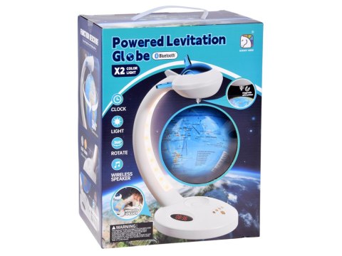 GLOBUS lewitujący 4w1 obrót 360° - lampka LED, głośnik BT, zegar ZA6313