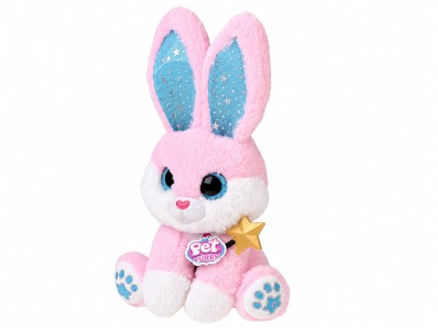 Interaktywny Różowy Królik Pluszowy 30 cm Tańczy Świeci Gra Różdżka ZA6329